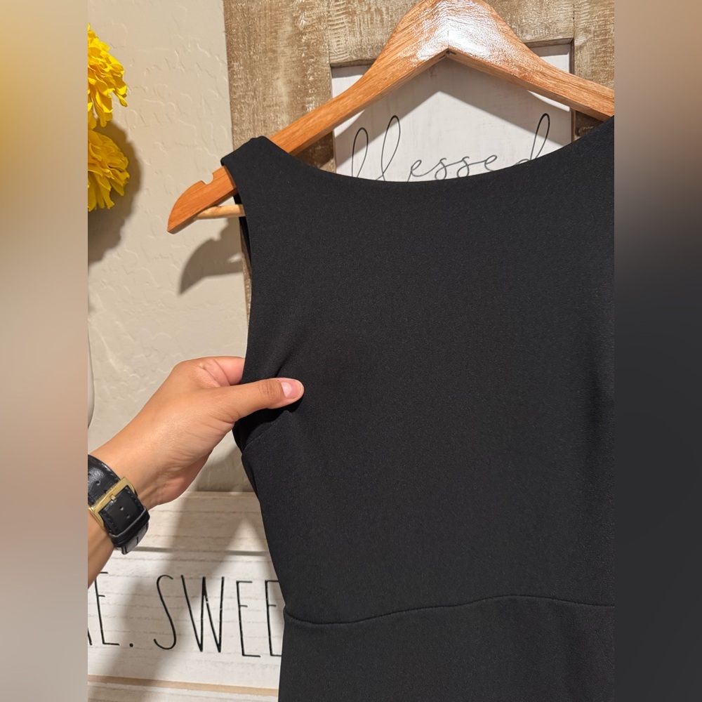 Lulus Exquisite Refinement Black Backless Bow Ruf… - image 3